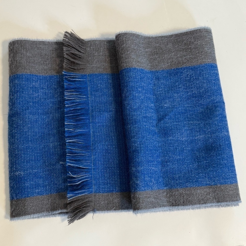 Shupaca Alpaca Blend Blue Gray Classic Scarf Minimalist Unisex Casual Fall
